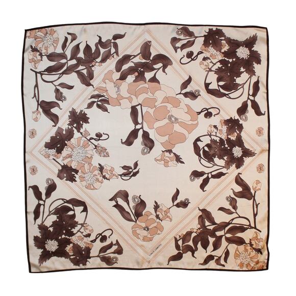 Vince Camuto 100% Silk Linear Floral 36" Square Scarf #VC2342 - Picture 1 of 2